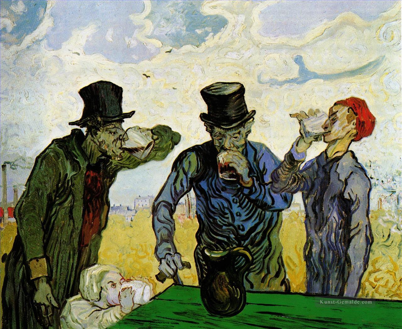 die Trinker nach Daumier Vincent van Gogh Ölgemälde